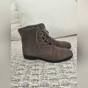 Suede lace up boots